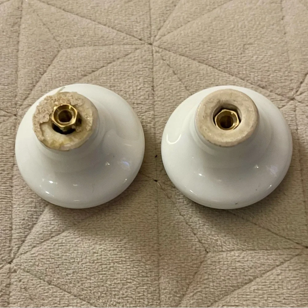 Set of Mary Engelbreit Ceramic (1)Cherry and (1)Kettle Drawer or Cabinet Pulls